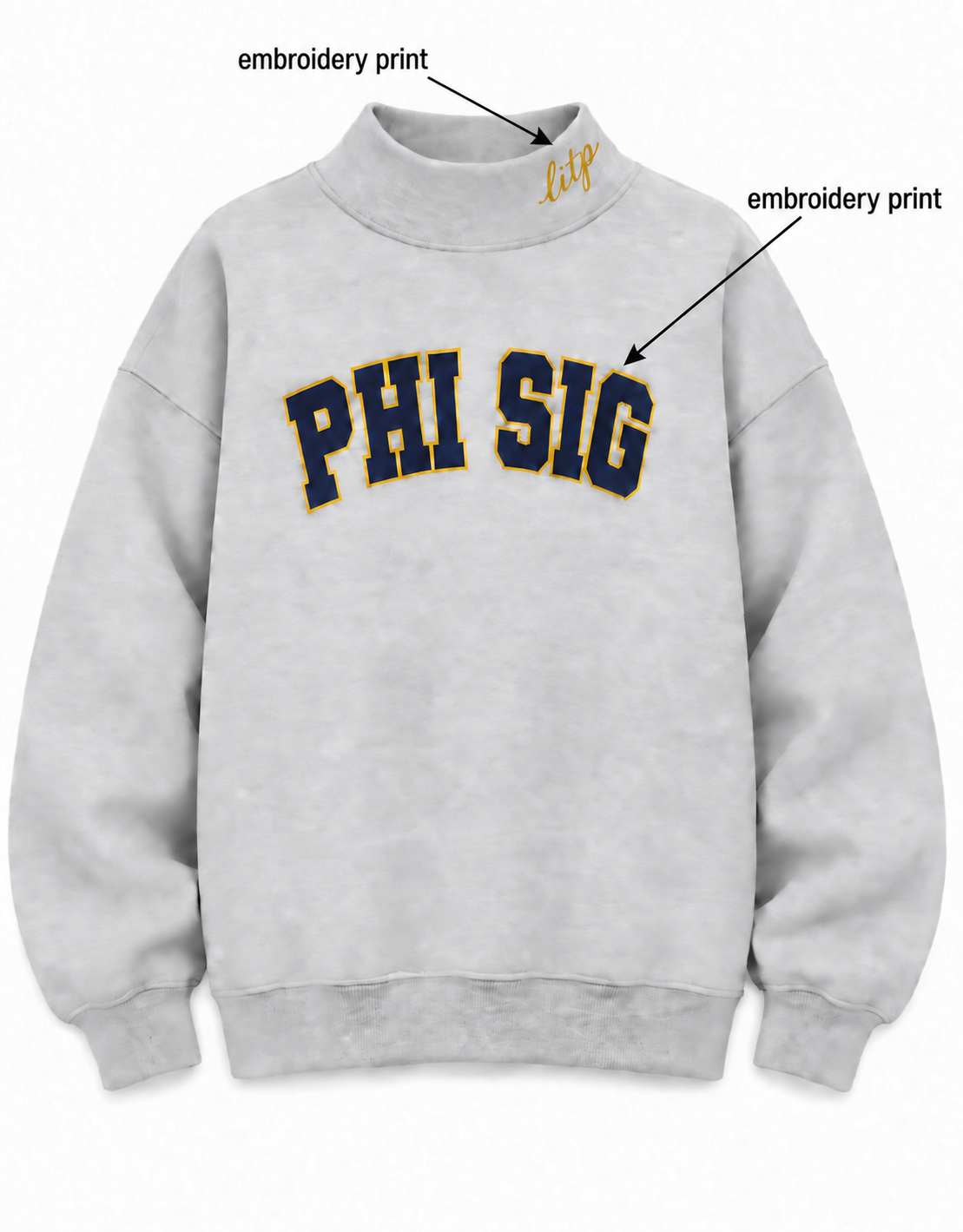 Phi Sigma Sigma Buffalo Premium Mock Necks