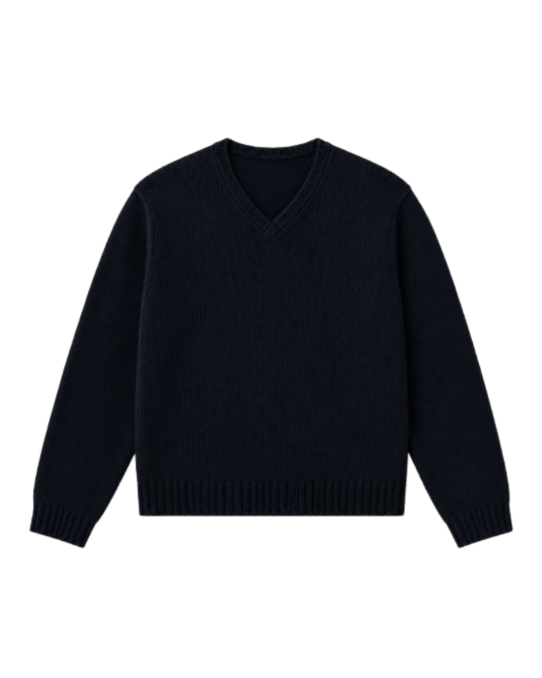 V Neck Classic Knit Crewneck