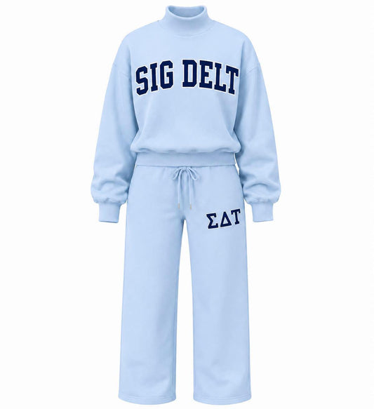 Sigma Delta Tau Premium Embroidery Mock Neck Sets