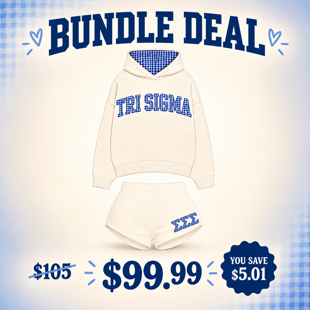 Premium Tri Sigma ERAU Gingham Sets