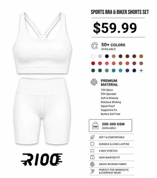 Sports Bra and Biker Shorts Set