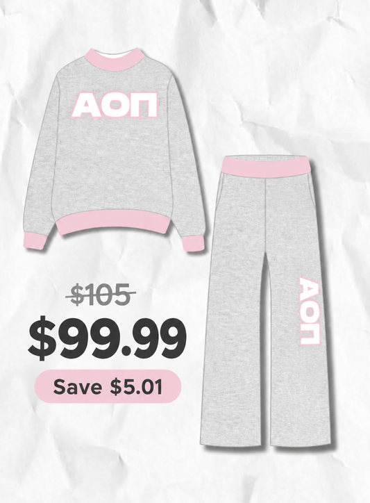 Premium Alpha Omicron Pi SHU Mock Neck Sets