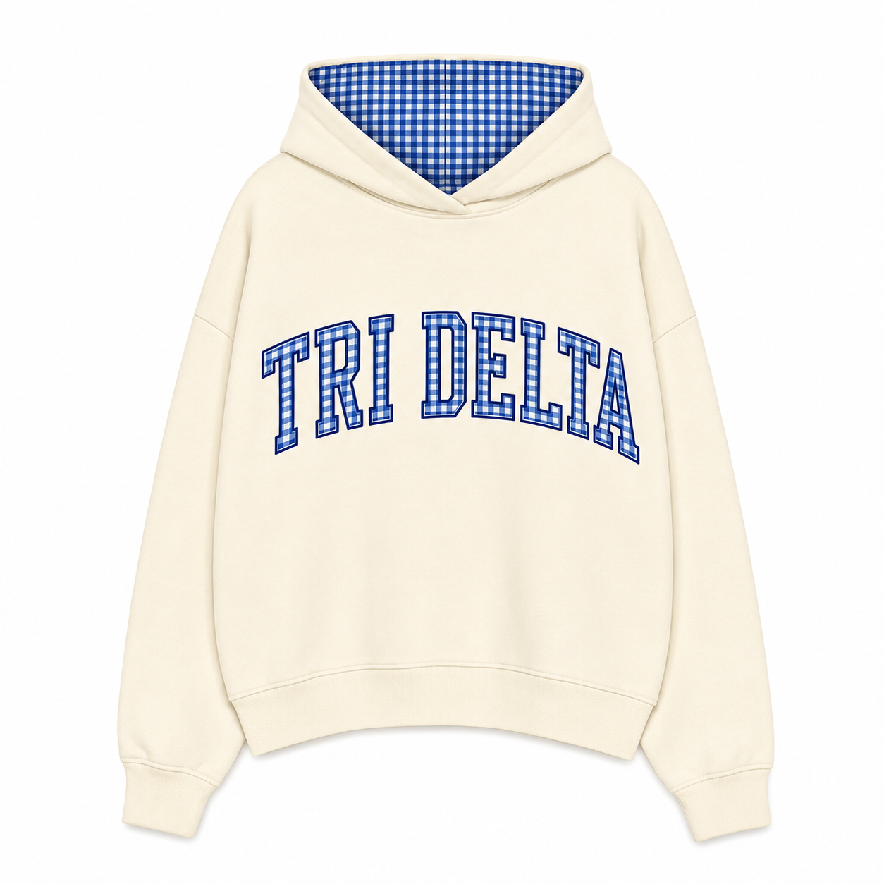 Tri Delta Gingham Hoodie