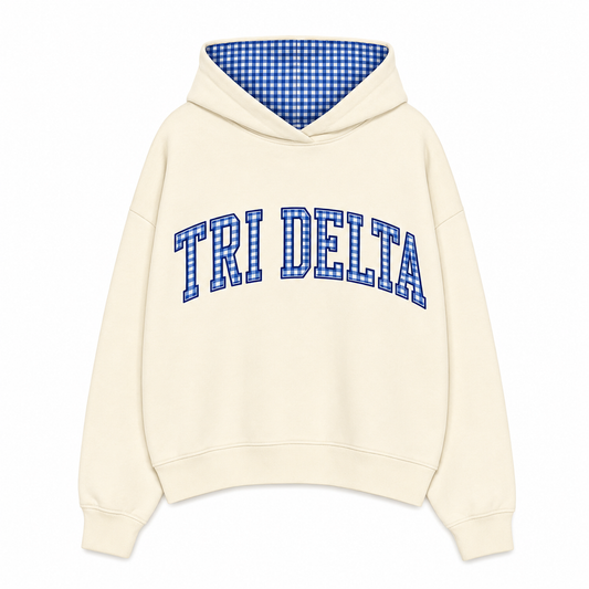 Tri Delta Gingham Hoodie