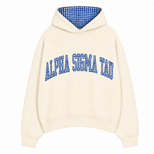 Alpha Sigma Tau Gingham Hoodie