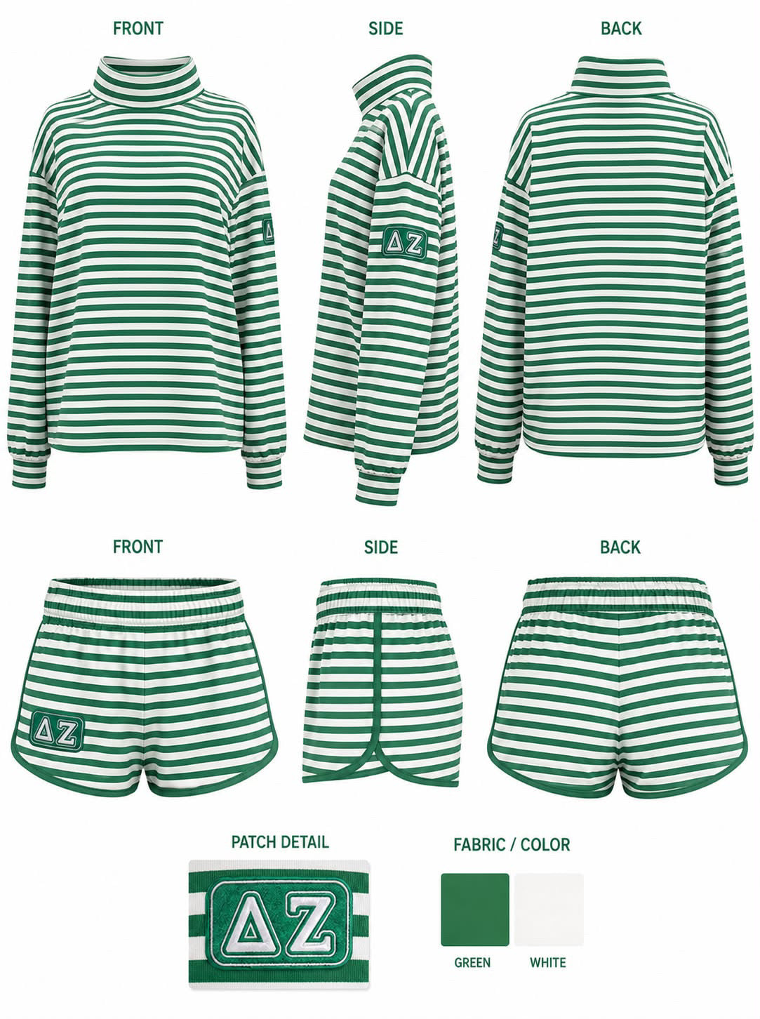 New Mexico Delta Zeta Exclusive Mock Neck Set