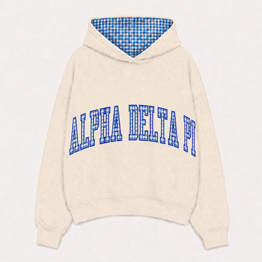 Alpha Delta Pi Gingham Hoodie