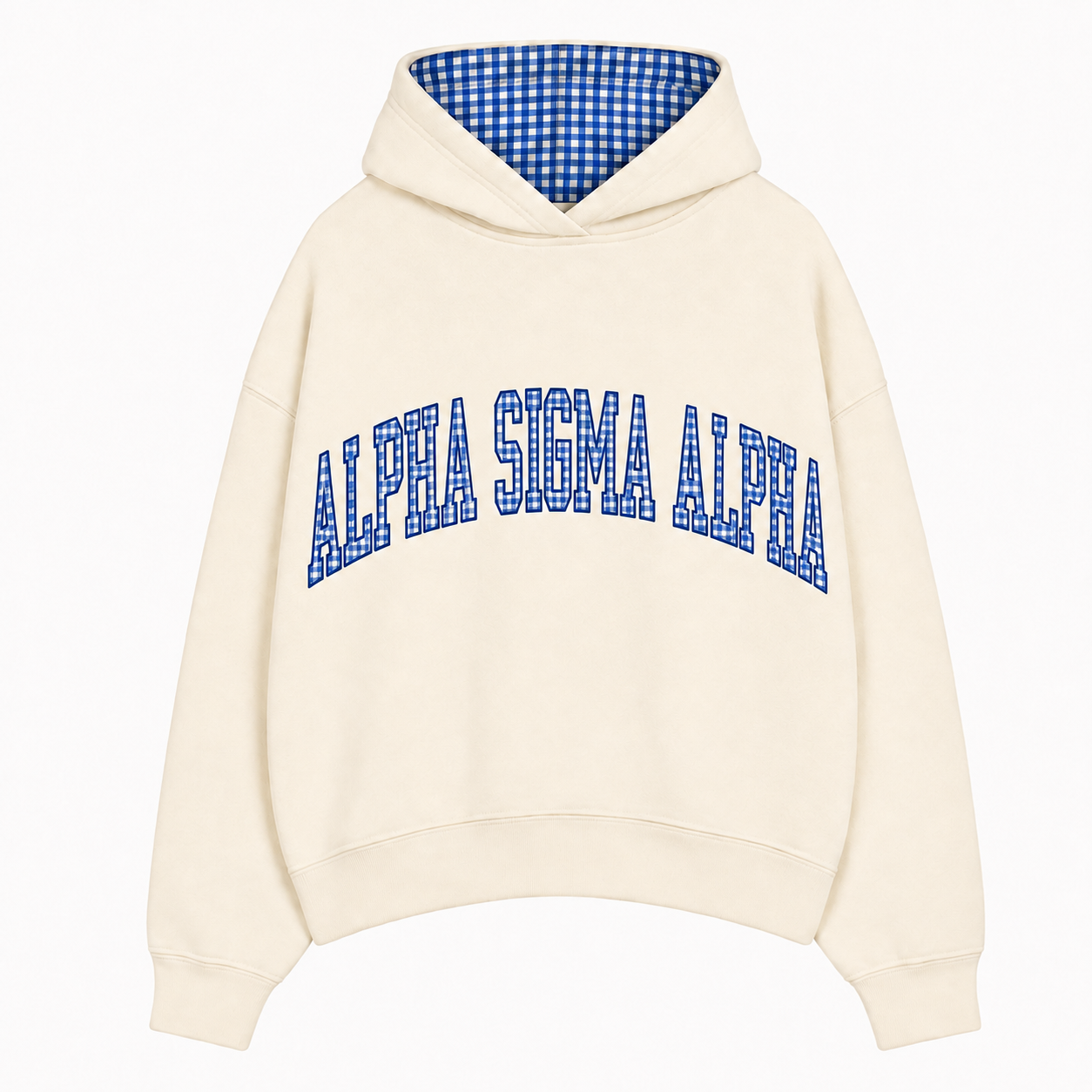 Alpha Sigma Alpha Gingham Hoodie