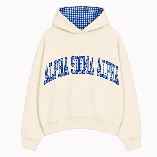 Alpha Sigma Alpha Gingham Hoodie