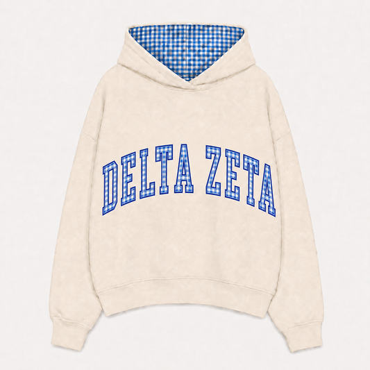 Delta Zeta Gingham Hoodie