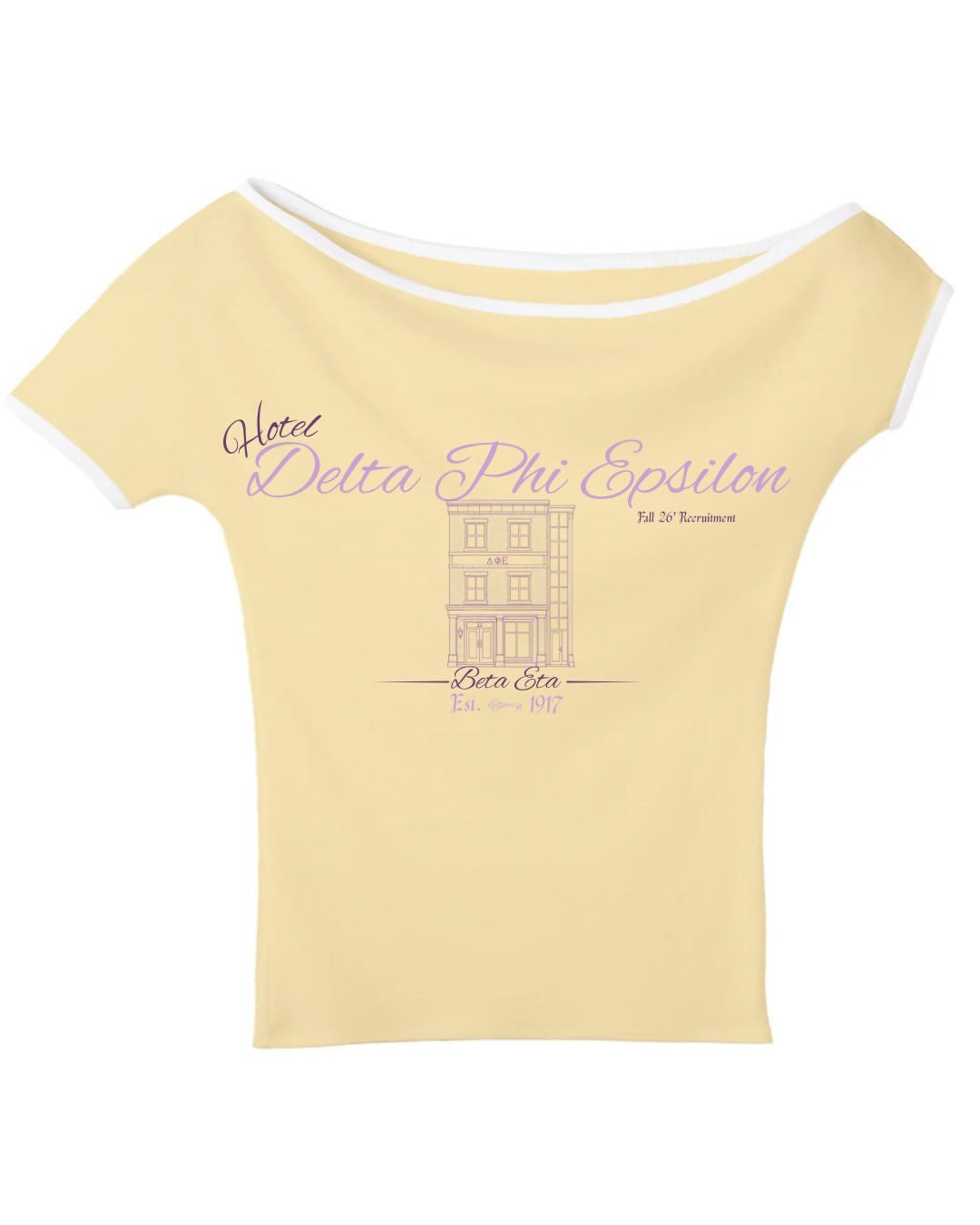 Premium Delta Phi Epsilon Off Shoulder T-Shirt