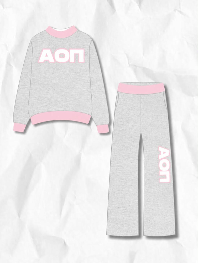 Premium Alpha Omicron Pi Waterloo Embroidery Mock Neck Sets