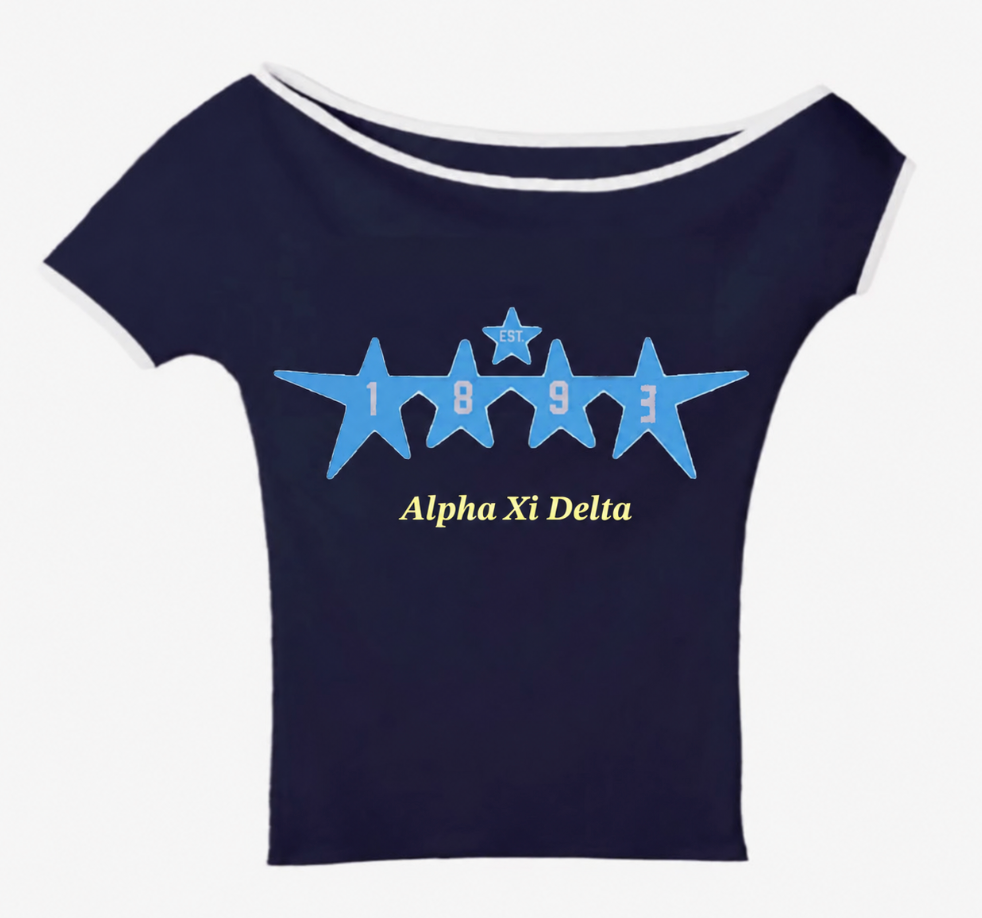 Alpha Xi Delta Stan State Premium Off Shoulder Shirts