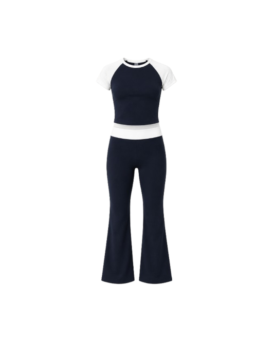 2 Piece Flare Pants/Crop Top