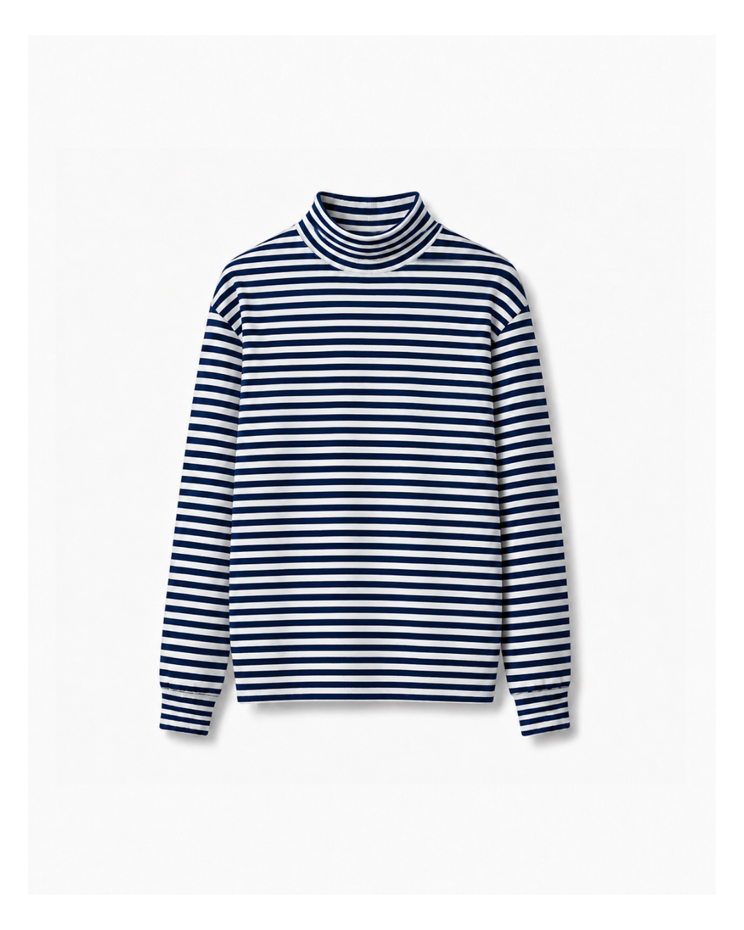 Striped Mock Neck Sweater