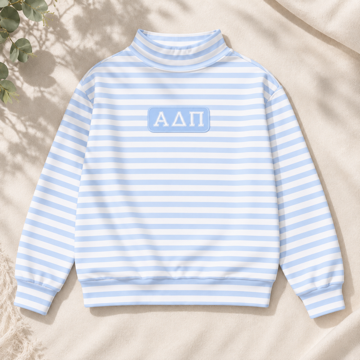 Premium Alpha Delta Pi Louisiana Lafayette Embroidery Mock Neck Sets