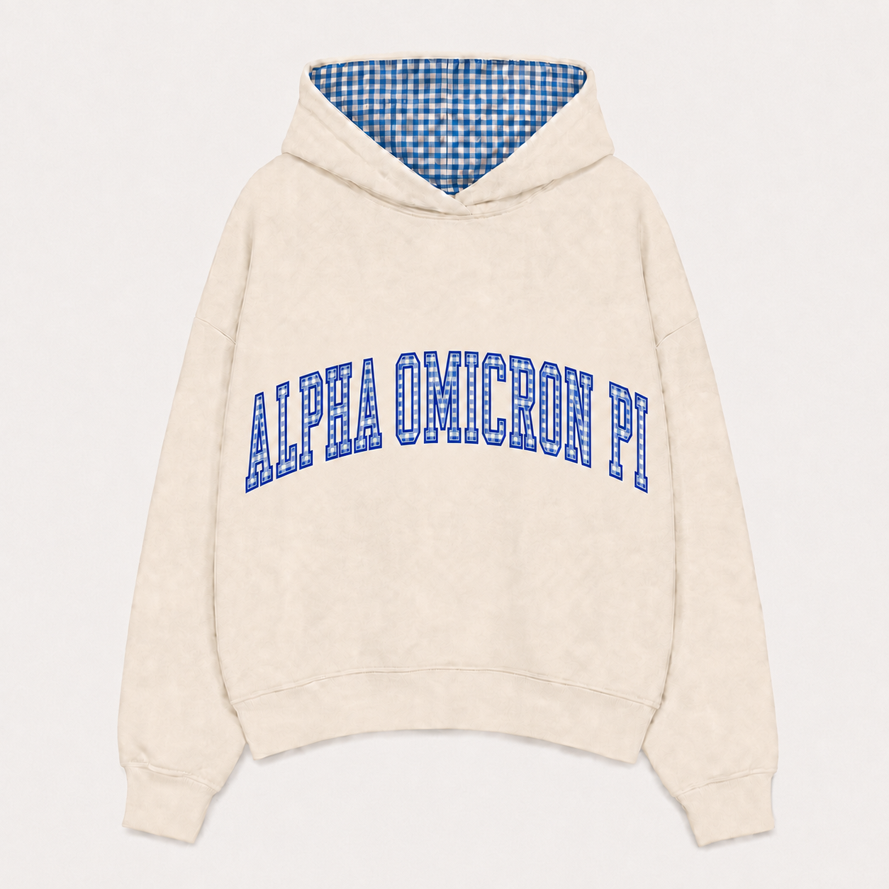 Alpha Omicron Pi Gingham Hoodie