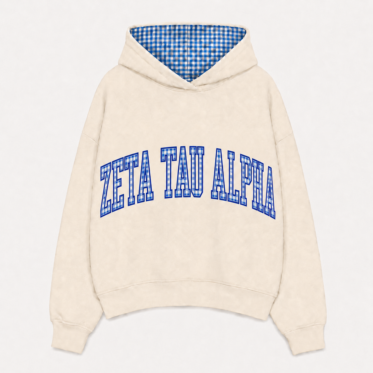 Zeta Tau Alpha Gingham Hoodie