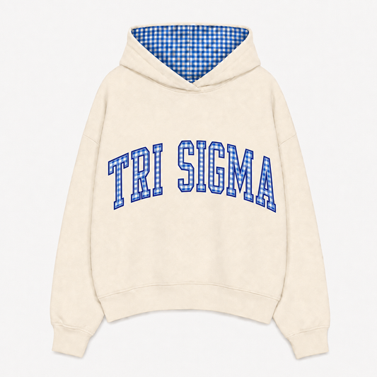 Tri Sigma Gingham Hoodie