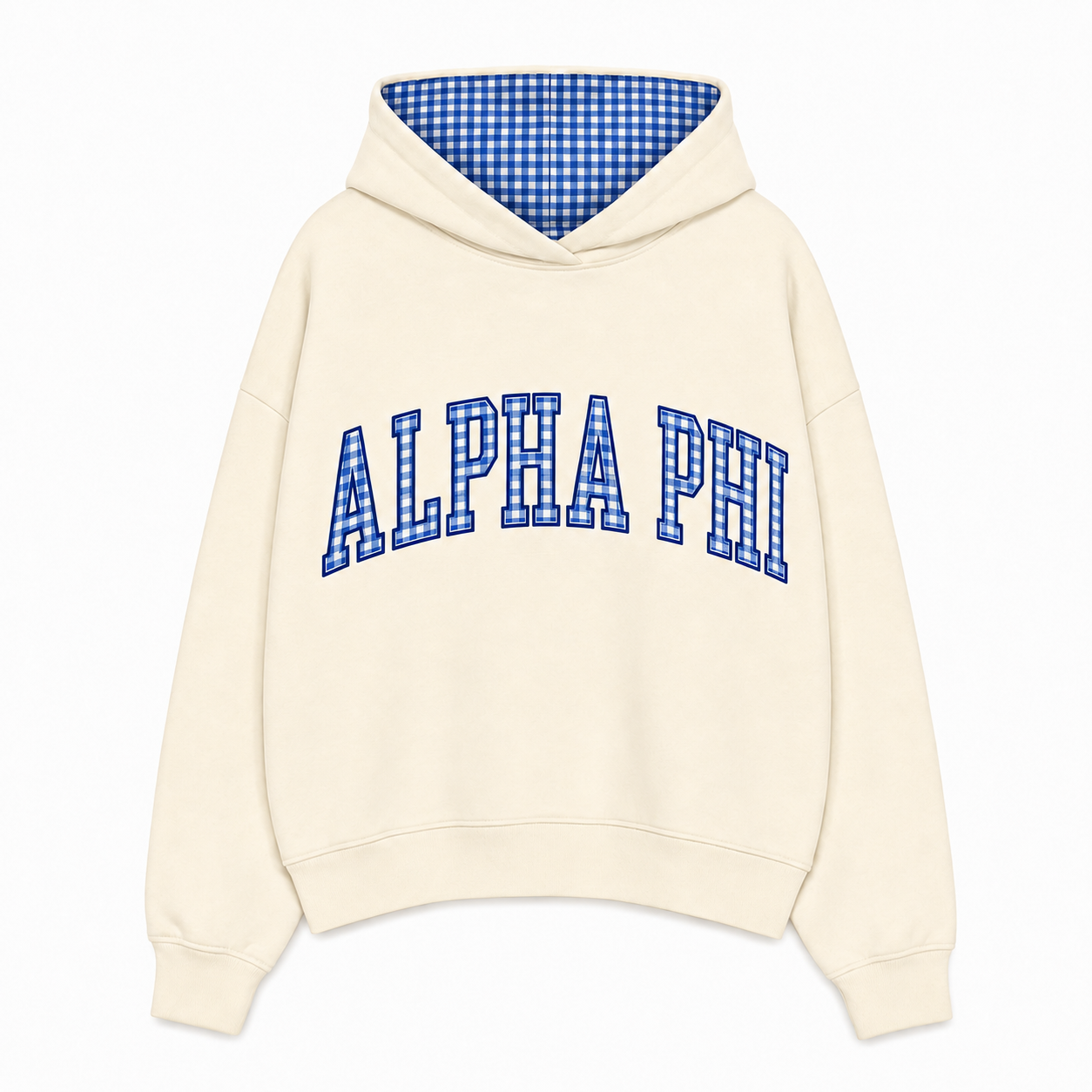 Alpha Phi Gingham Hoodie